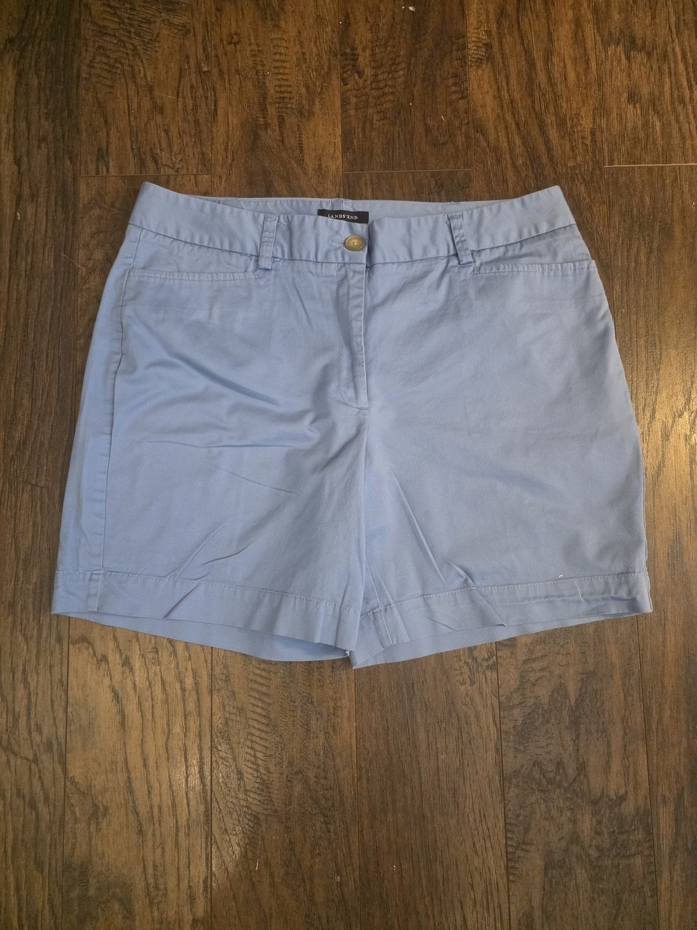 Lands' End Light Blue Women's Cotton Blend Shorts